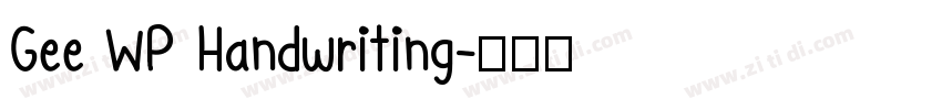 Gee WP Handwriting字体转换